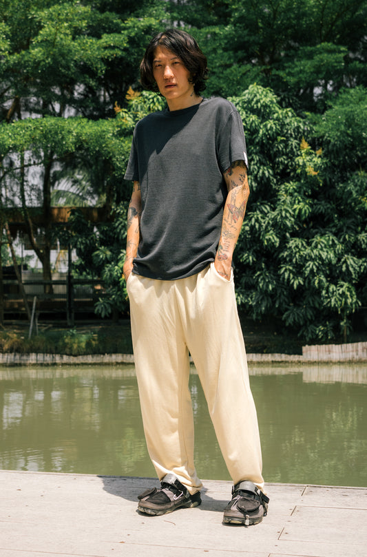 Relaxed Ankle Pants - Recycled SILK & Nativa WOOL Material
