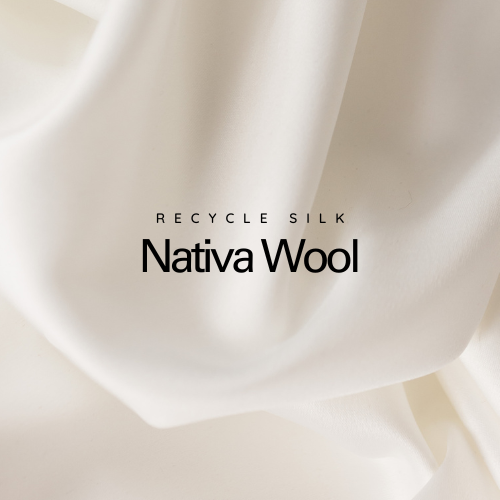 Recycled Silk / Nativa Wool เครื่องแต่งกายจากผลิตภัณฑ์ผ้าไหมขนแกะ