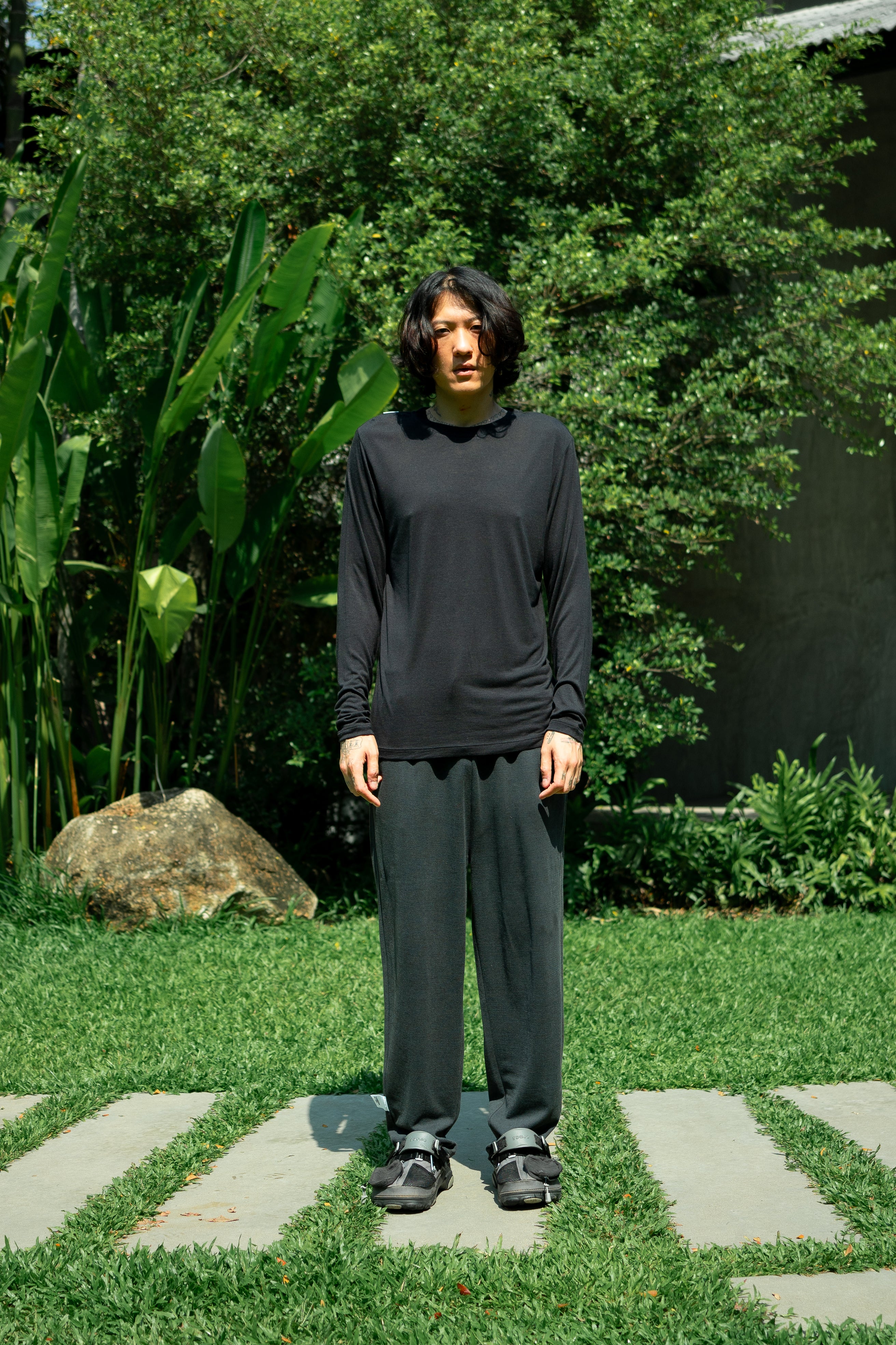 Relaxed Ankle Pants (Silk Wool)
