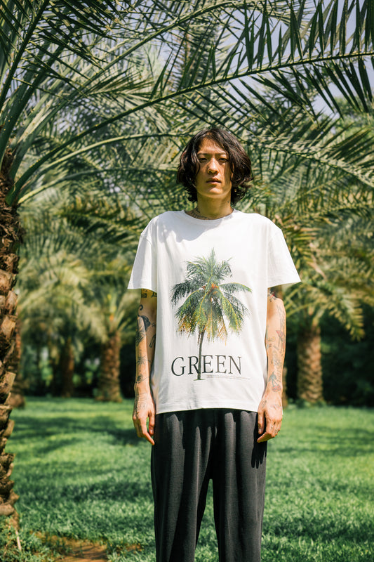 Short Sleeve Graphic T-Shirt 'Photo Plants' - OE Recycled Cotton Material