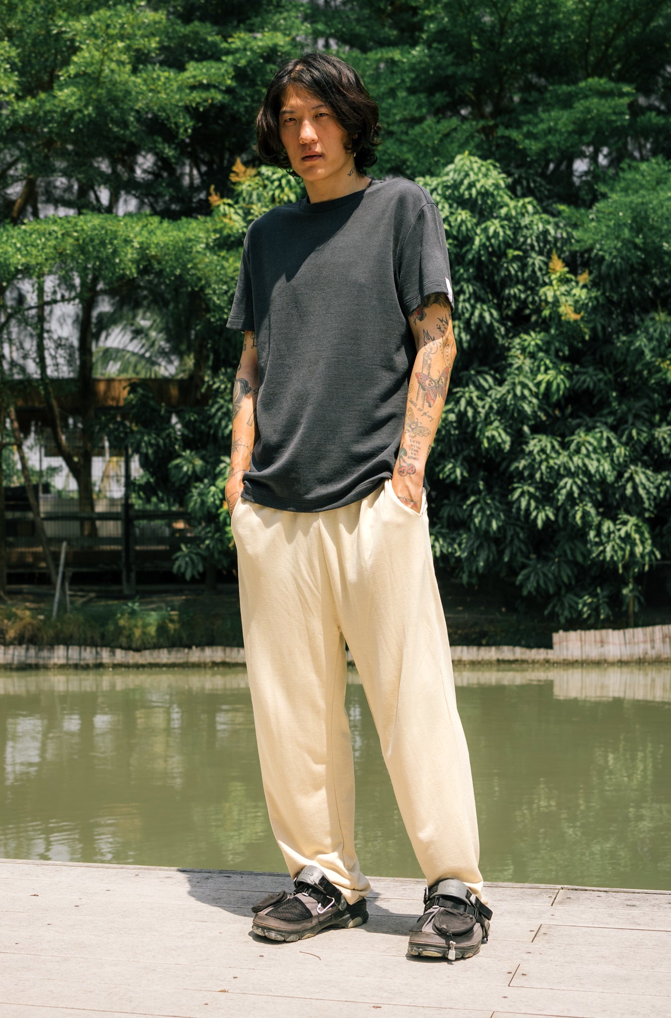 Relaxed Ankle Pants (Silk Wool)